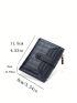 Crocodile Embossed Small Wallet With Zipper Black