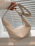 Mini Hobo Bag Geometric Embossed Minimalist
