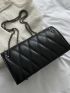 Small Flap Square Bag Quilted Pattern Studded Decor Punk