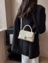 Mini Flap Square Bag Metal Decor Elegant