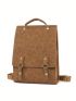 Flap Backpack Vintage Grommet Eyelet & Stitch Detail