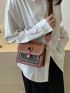 New Mini Contrast Embroidered Buckle Fashion Women's Shoulder Bag
