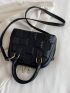 Small Dome Bag Geometric Embossed Minimalist