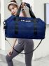 Large Capacity Gym Bag Letter Graphic Sporty
