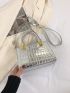 Mini Square Bag Crocodile Embossed Double Handle