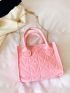 Mini Square Bag Double Handle Pink Fashion