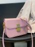 Mini Square Bag Solid Pink Fashion Style