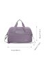 Two Tone Travel Bag Large Capacity Letter Patch Decor Sporty