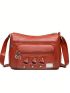 Medium Hobo Bag Metal & Studded Decor