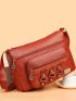 Medium Hobo Bag Metal & Studded Decor