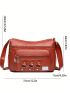 Medium Hobo Bag Metal & Studded Decor