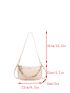 Small Square Bag Geometric Embossed Letter Graphic