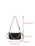 Small Square Bag Geometric Embossed Letter Graphic