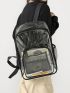 Clear Classic Backpack PVC Contrast Binding
