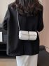 Minimalist Square Bag Mini Metal Decor White