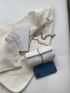 Minimalist Square Bag Mini Metal Decor White
