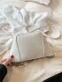 Letter Graphic Novelty Bag Small Beige