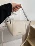 Letter Graphic Novelty Bag Small Beige