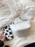 Letter Graphic Novelty Bag Small Beige