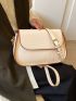 Minimalist Saddle Bag Contrast Binding Small Flap
