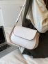 Minimalist Saddle Bag Contrast Binding Small Flap
