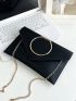 Minimalist Envelope Bag Flap Black Elegant