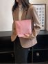Minimalist Square Bag Small Corduroy Pink