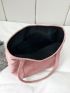 Minimalist Shoulder Tote Bag Double Handle Pink