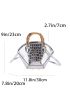 Crocodile Embossed Top Handle Bag Small Funky