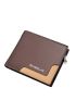 Letter Graphic Small Wallet Brown Colorblock