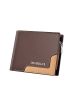 Letter Graphic Small Wallet Brown Colorblock