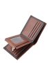 Letter Graphic Small Wallet Brown Colorblock