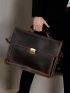 Joyir Men's Briefcase Genuine Leather Men's Business Bag Vintage Office Messenger Shoulder Bag