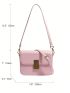 Mini Square Bag Solid Pink Fashion Style