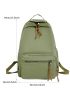 Medium Functional Backpack Solid Color For School