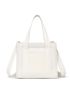 Small Square Bag Double Handle White
