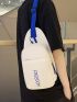 Mini Sling Bag Letter Pattern Unisex Style