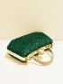 Mini Rhinestone Decor Chain Box Bag Top Handle For Party