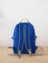 5pcs Backpack Set Colorblock Classic Backpack Square Bag Pencil Case For School