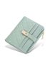 Quilted Small Wallet PU Green