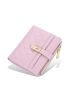 Quilted Small Wallet PU Pink