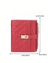 Quilted Small Wallet PU Red