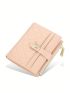 Quilted Small Wallet Pink PU