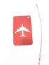 Airplane Pattern Luggage Tag With Lanyard Red Portable For Outdoor Travel