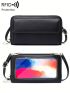 Minimalist Phone Wallet PU Zipper With Adjustable-strap RFID For Outdoor Travel