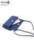 Minimalist Phone Wallet PU Zipper With Adjustable-strap RFID For Outdoor Travel