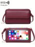 Minimalist Phone Wallet PU Zipper With Adjustable-strap RFID For Outdoor Travel