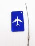 Airplane Pattern Luggage Tag With Lanyard Blue Portable For Outdoor Travel