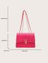 Mini Square Bag Quilted Detail Fashionable Flap With Chain For Shopping