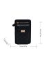 Quilted Phone Wallet Twist Lock PU Black